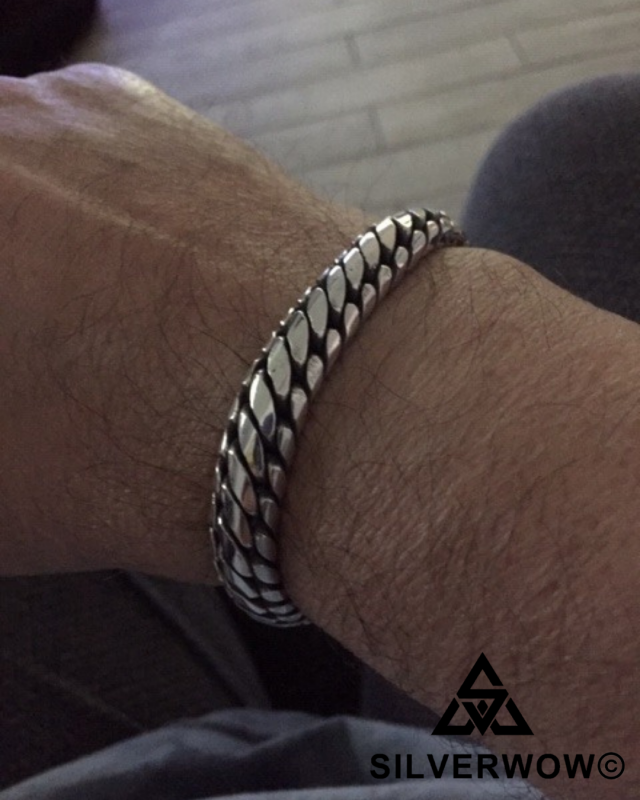 Tony Altamonte From Florida with his 10MM Chunky Woven Snake Bracelet | BY Silverwow