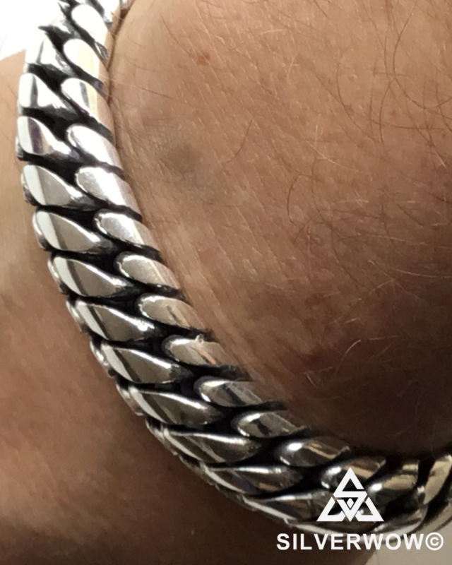 15MM Woven Snake Bracelet | Chunky for Men BY Silverwow