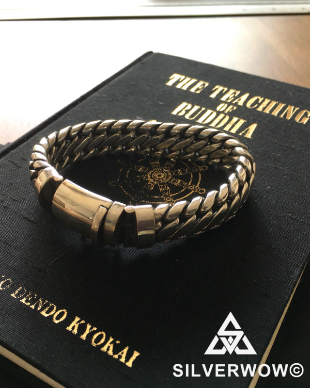 Unique, Sleek 15MM Woven Snake Bracelet for Men | BY Silverwow