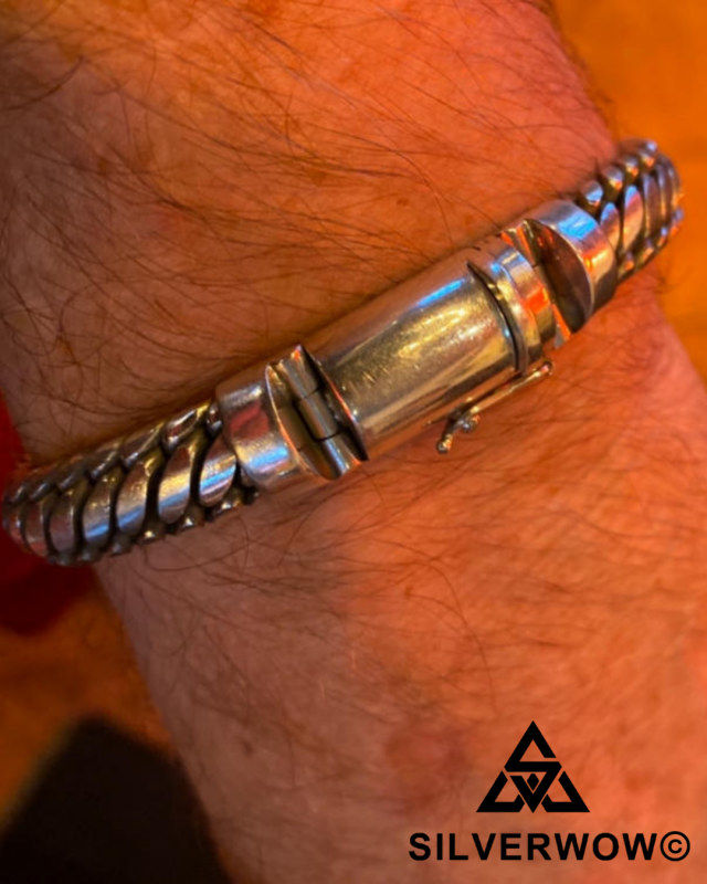 Julian with his unique and Sleek Woven Snake Bracelet | BY Silverwow