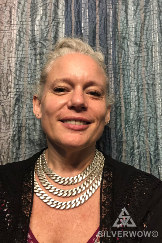 Ruthi from Illionis with her Curb King Chain Collections | BY Silverwow