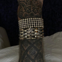 William from UK wearing his 30MM Spike Bracelet and 30MM Ball  Curb Bracelet