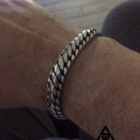 Tony Altamonte From Florida with his 10MM Chunky Woven Snake Bracelet | BY Silverwow