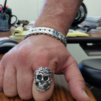 Erotic Biker Skull Ring