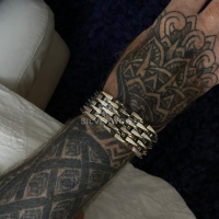 William from UK wearing his 30MM Spike Bracelet and 30MM Ball  Curb Bracelet
