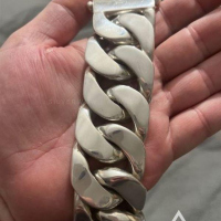 Matthew from UK posted his 30mm Very Heavy Curb Silver Bracelet