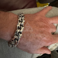 Rod from Indiana wearing his Mens Chunky Silver Mexican Garibaldi Bracelet
