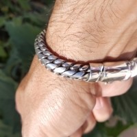 Finely Woven Snake Bracelet - 10MM Men's Design