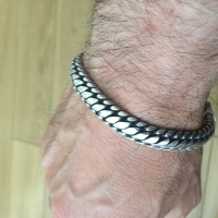Mens 10mm Woven Snake Bracelet