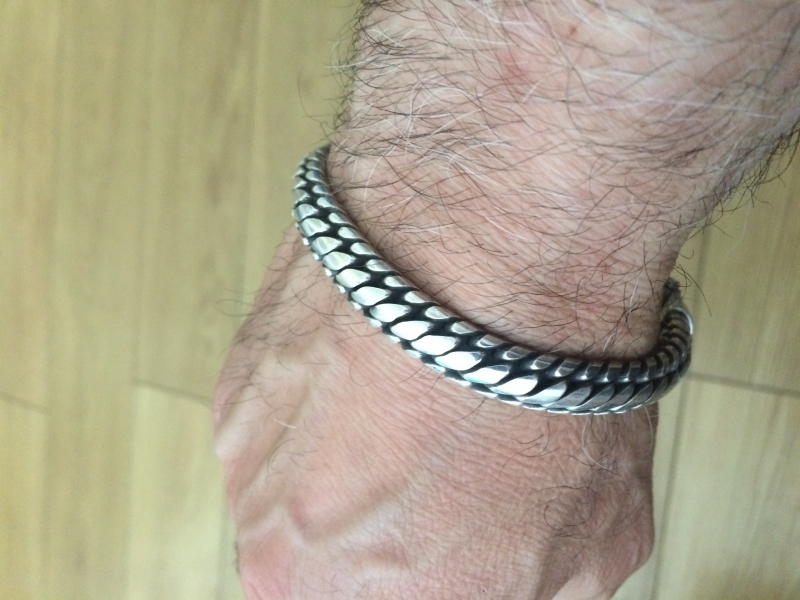 Mens 10mm Woven Snake Bracelet